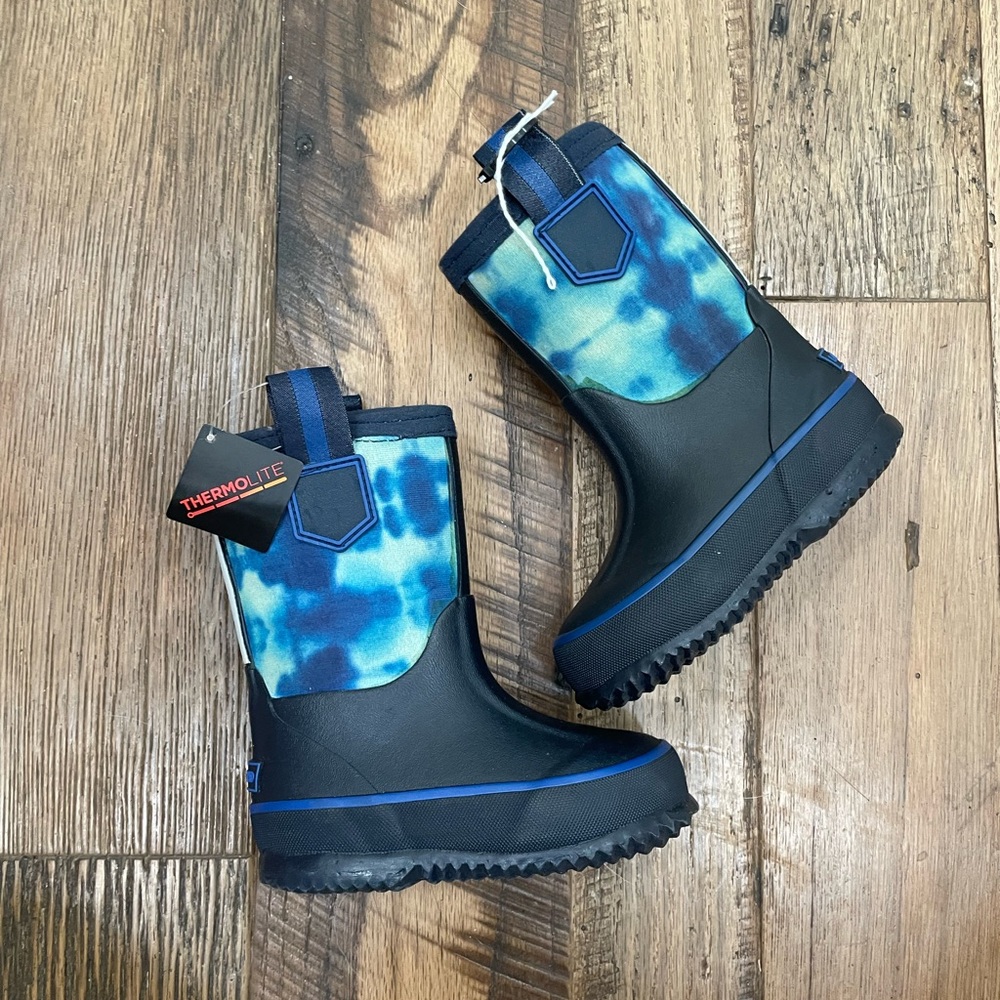 NWT Lands End winter snow rain boots toddler boy 5